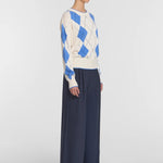 Lucky Knit Sweater in Argyle Print Viktoria + Woods
