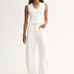 Chelsea Barrel Leg Jean in Ivory Elka Collective