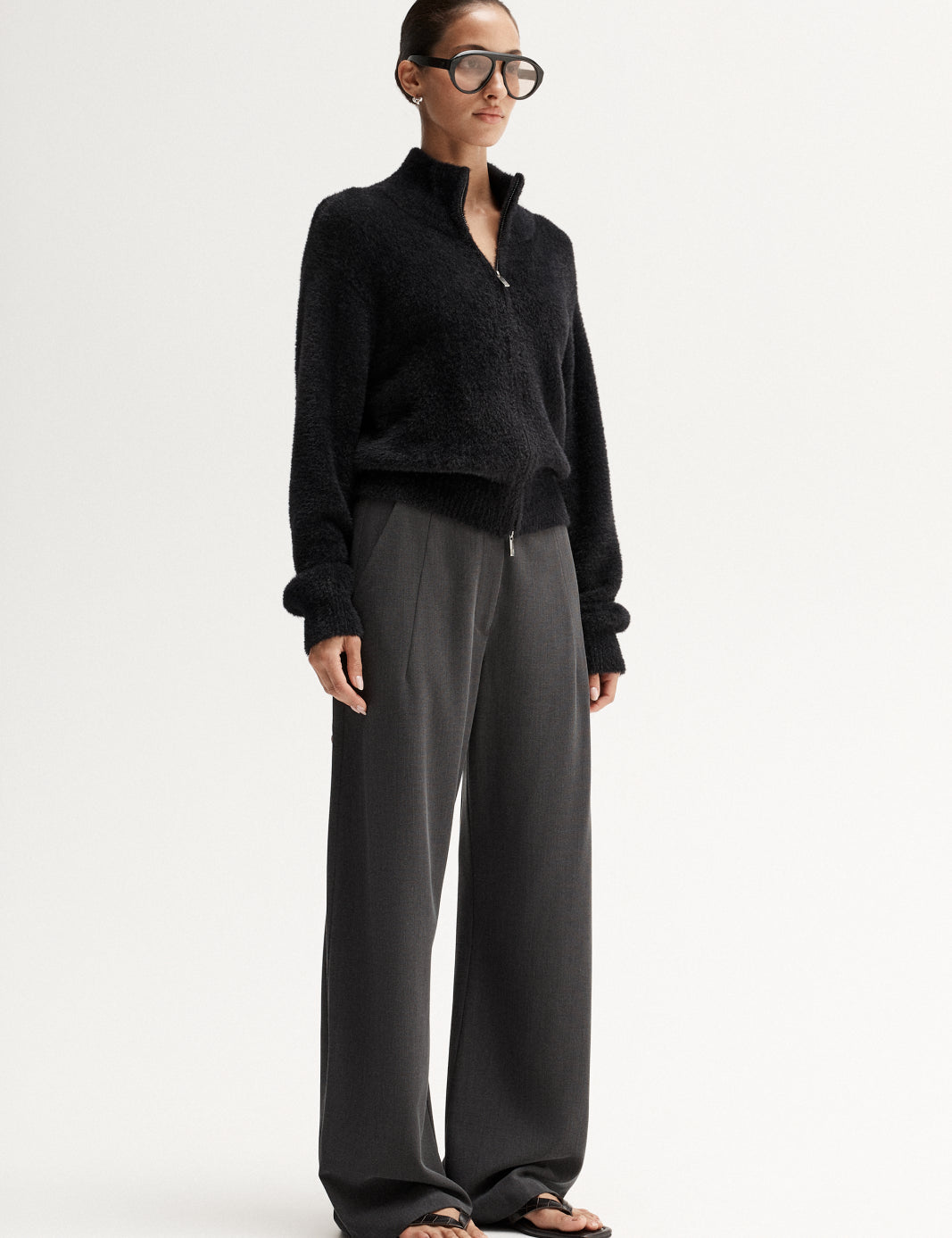 Leon Knit Cardigan in Black Elka Collective