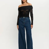 Marie Lace Top in Black