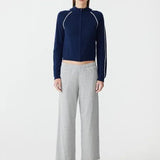 French Terry Straight Leg Pant