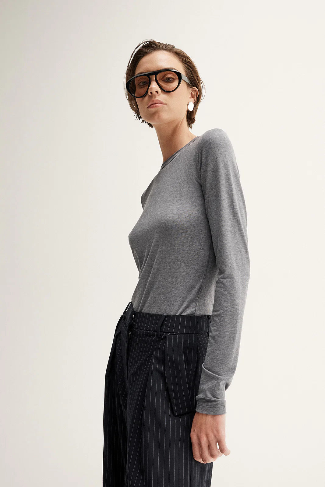 Sierra Top in Charcoal Marle Elka Collective