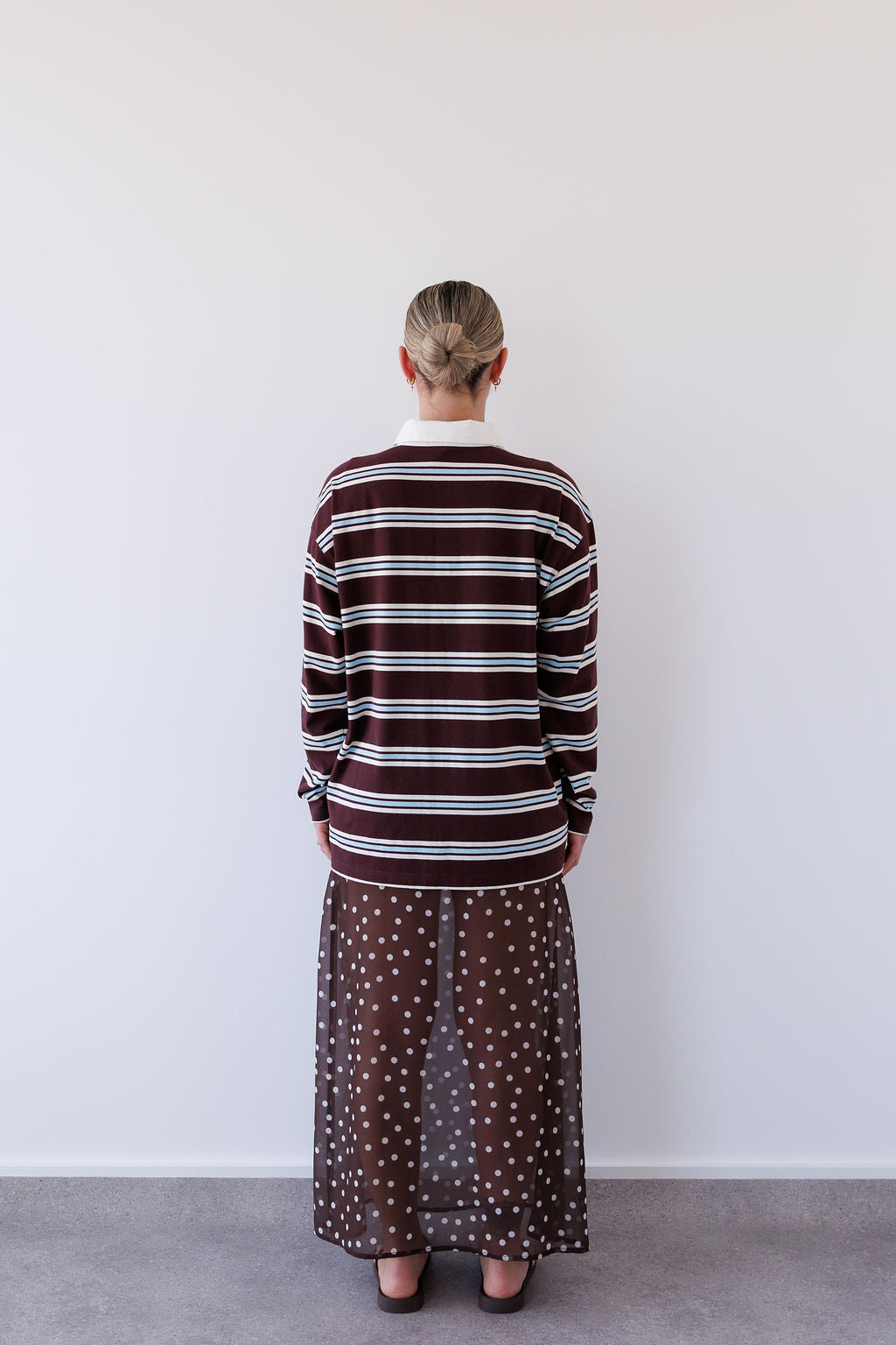 Winnie Polo in Chocolate Stripe Mabel