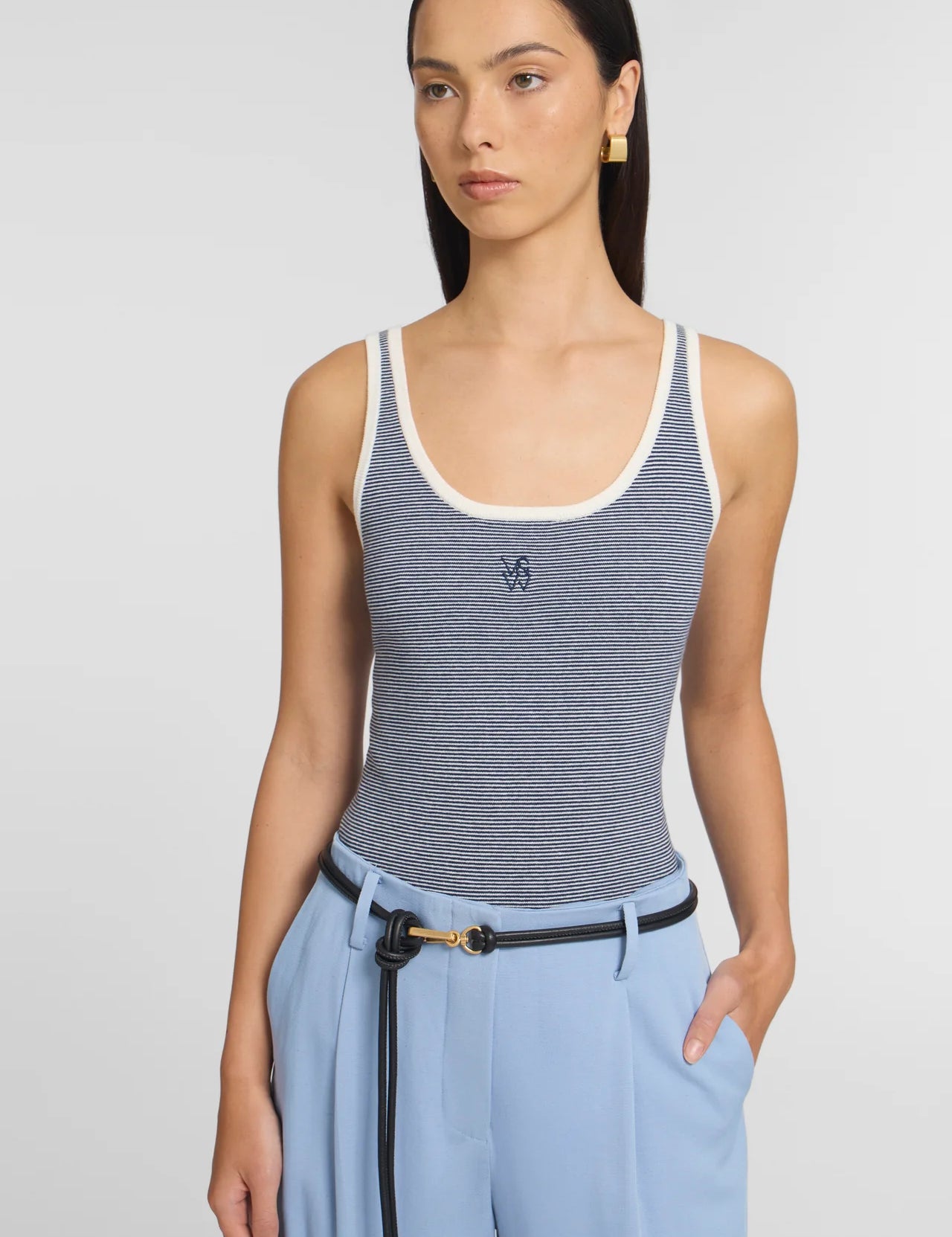 Chronicle Tank in Navy Stripe Viktoria + Woods