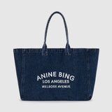 Leo Denim Tote in Ink Blue