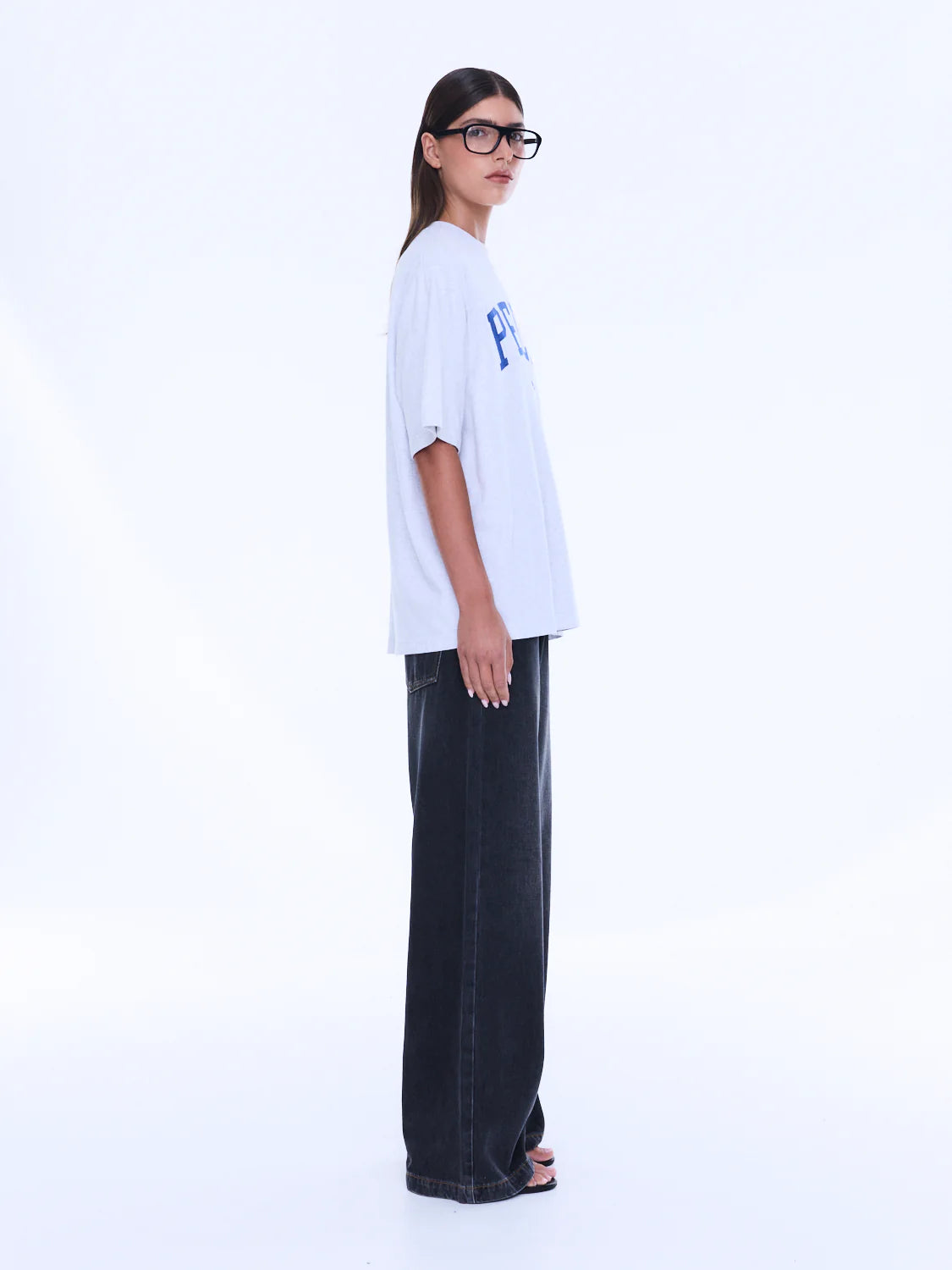 Sophia Relaxed Tee in Washed Grey Ena Pelly