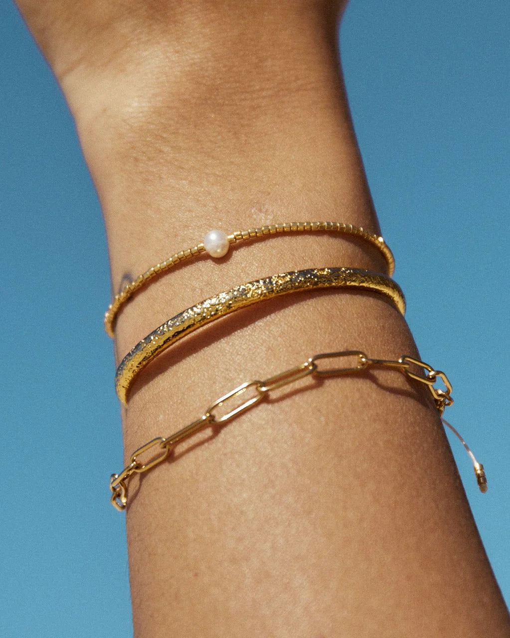 River Gold and Pearl Bracelet Arms of Eve