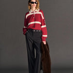 Thorpe Trouser in Black Pinstripe Viktoria + Woods