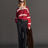 Thorpe Trouser in Black Pinstripe Viktoria + Woods
