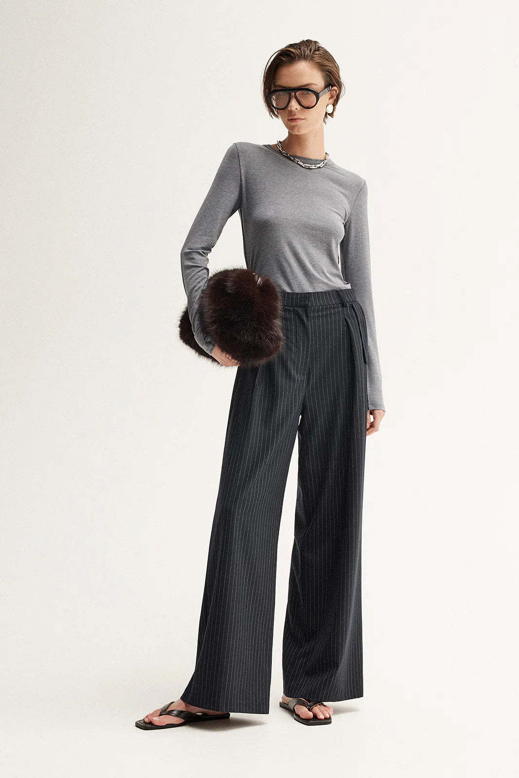 Sierra Top in Charcoal Marle Elka Collective