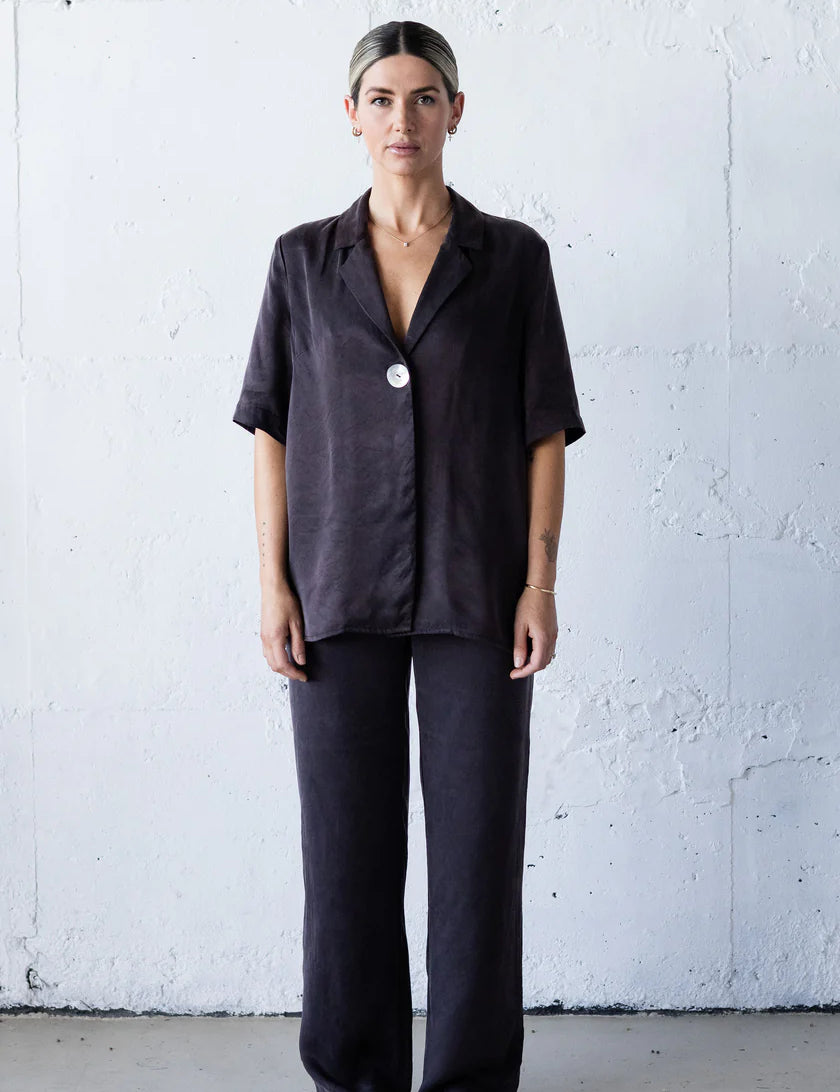 Bertie Shirt in Chocolate Mabel