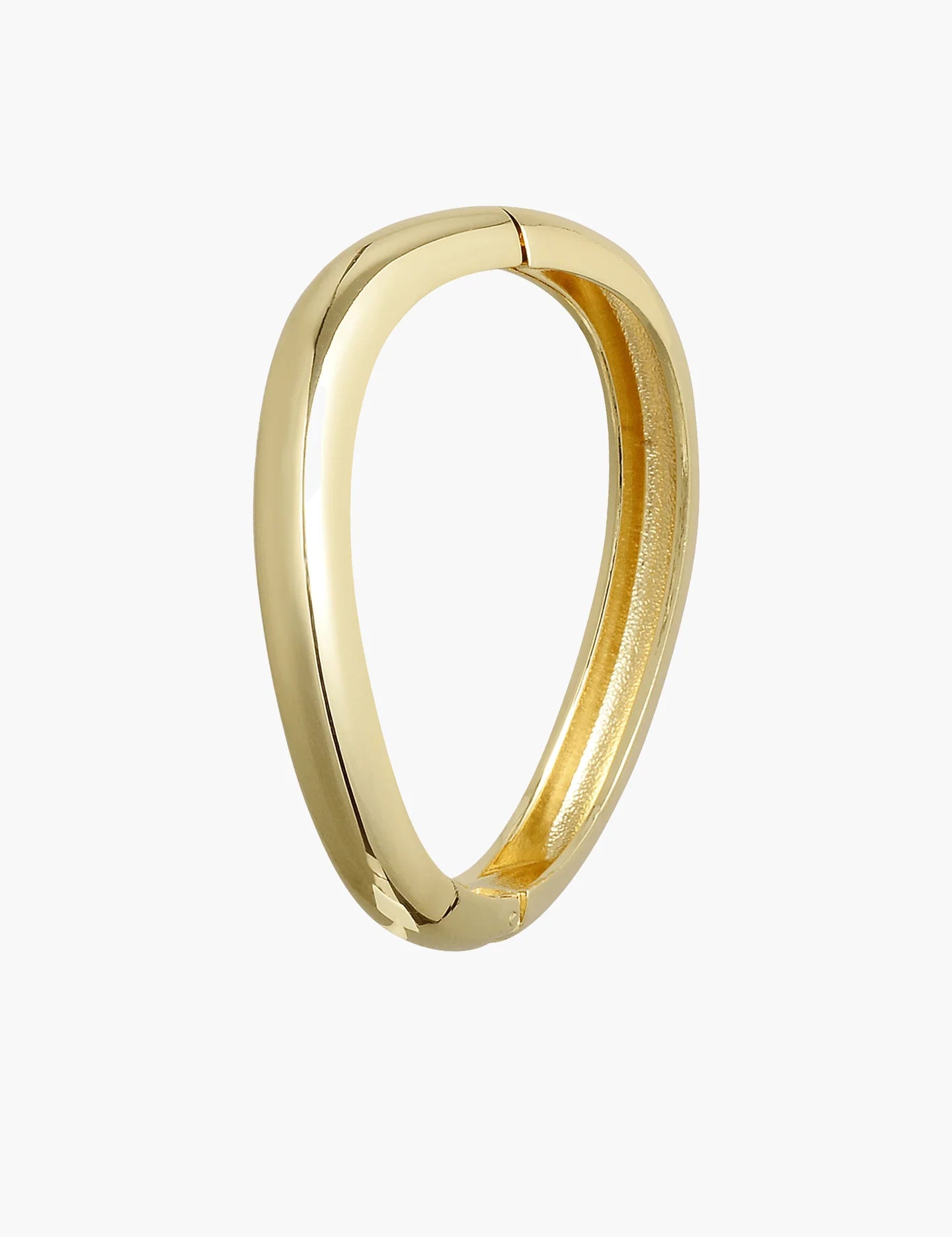 Thin Warped Bangle in Gold Anna Rossi