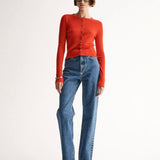 Astrid Cardigan in Red