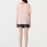 Stripe Boyfriend T-Shirt in Red