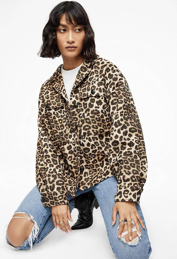 Flynn Jacket in Leopard Anine Bing