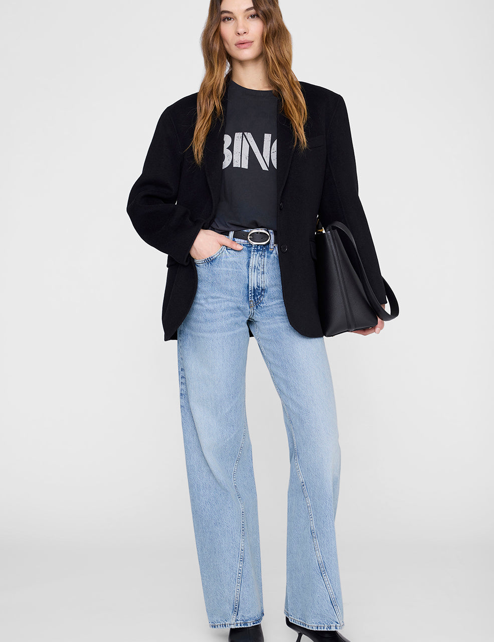 Wagner Tee Stencil in Vintage Black ANINE BING