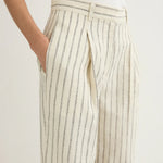 Mackenzie Trouser in Cream Pinstripe Posse