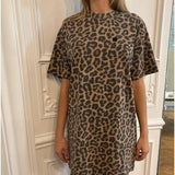 Beth Mini Dress in Leopard