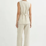 Emma Vest in Cream Pinstripe Posse