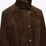 Hunter Suede Jacket in Dark Chocolate Bec and Bridge