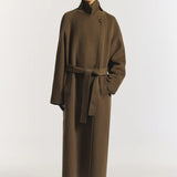 Hemingway Wool Coat in Khaki Viktoria + Woods