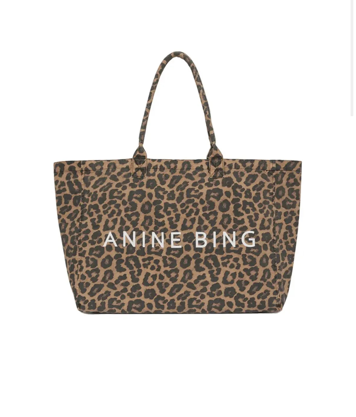 Leo Canvas Tote In Leopard Anine Bing