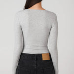 Lara Bodysuit in Grey Marle Bayse Brand