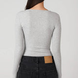 Lara Bodysuit in Grey Marle Bayse Brand