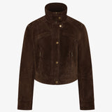 Hunter Suede Jacket in Dark Chocolate Bec and Bridge