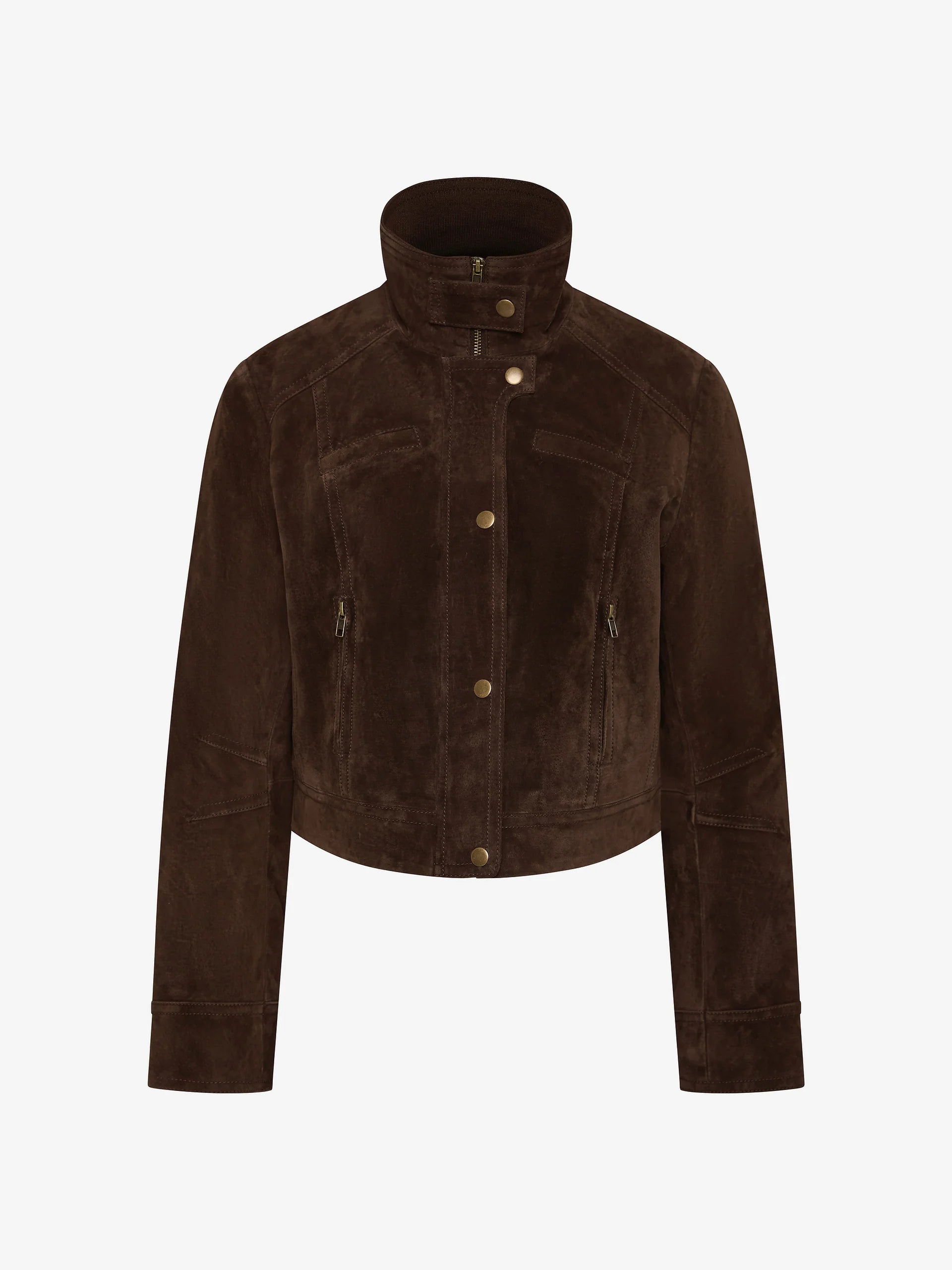 Hunter Suede Jacket in Dark Chocolate Bec and Bridge