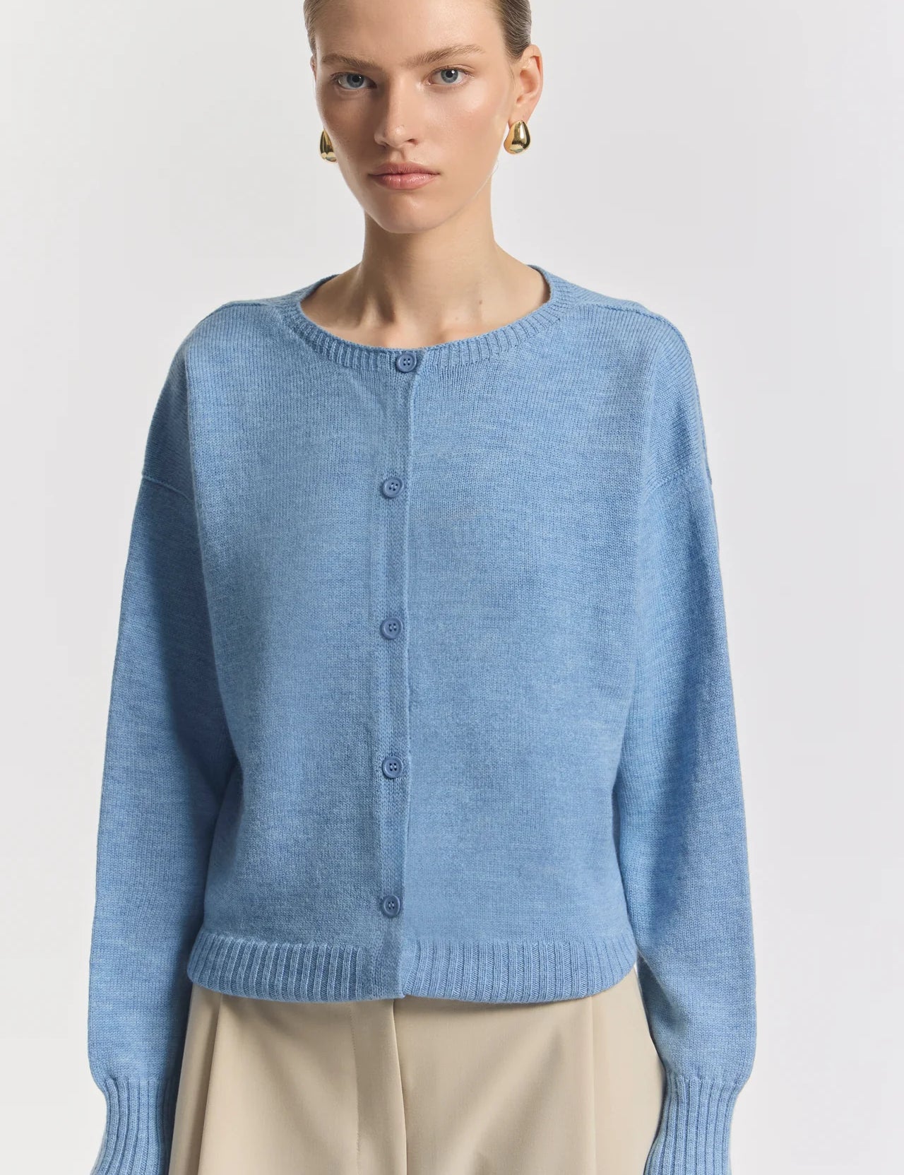 Hart Merino Cardigan in Blue Viktoria + Woods