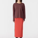Boyfriend Heritage Long Sleeve T-Shirt in Cocoa BASSIKE