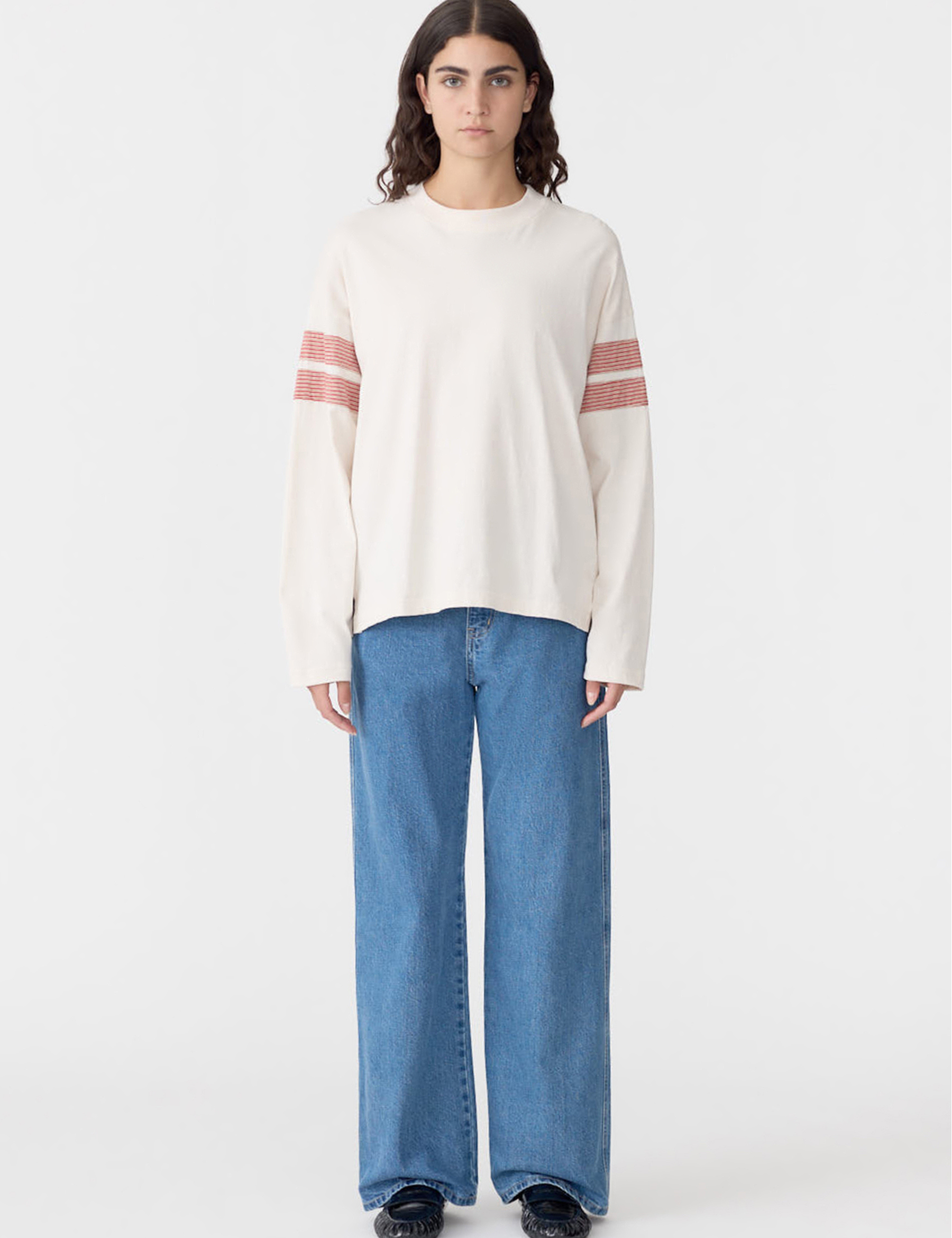 Boxy Rib Insert L/S T-Shirt BASSIKE