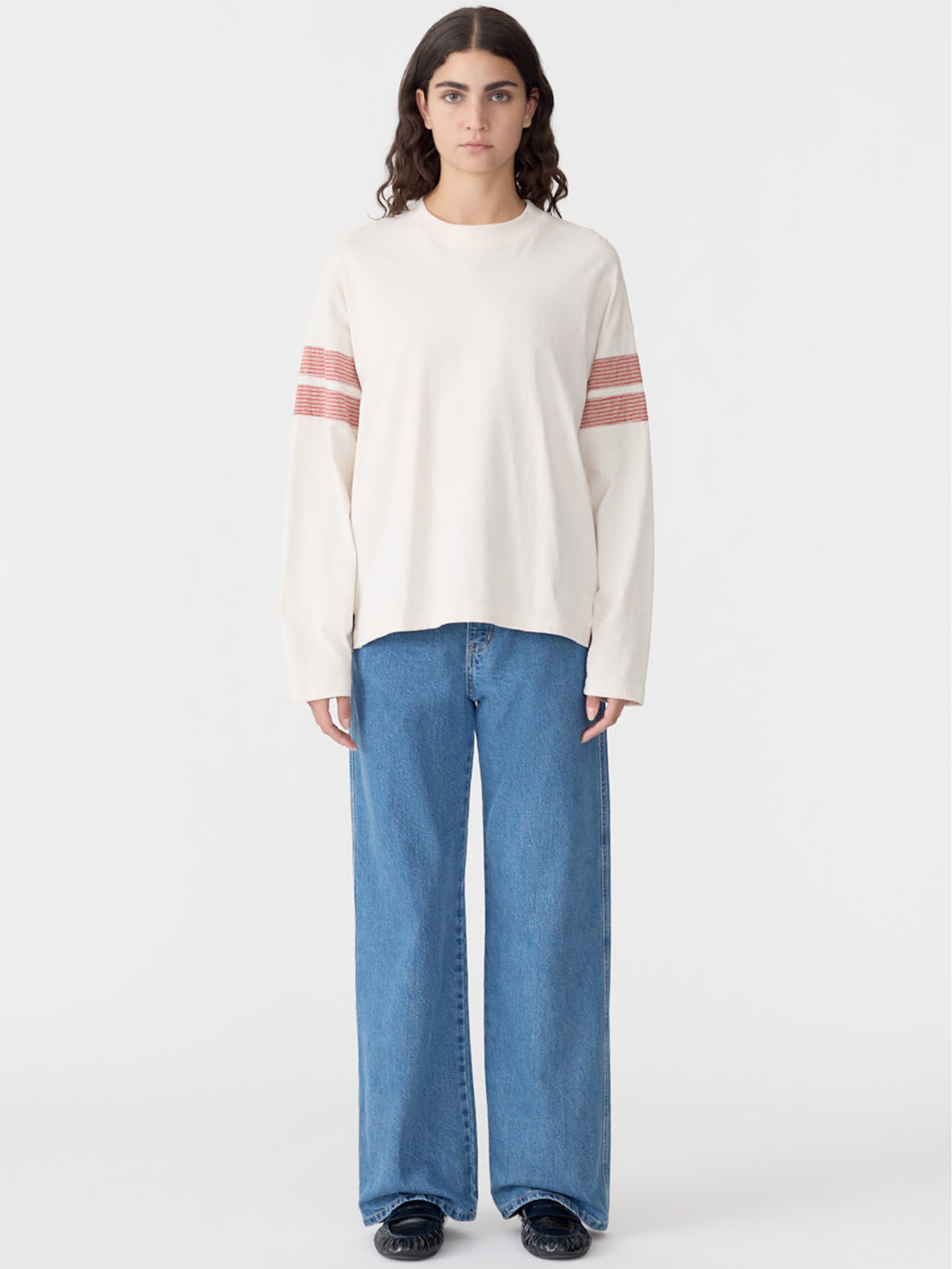 Boxy Rib Insert L/S T-Shirt BASSIKE