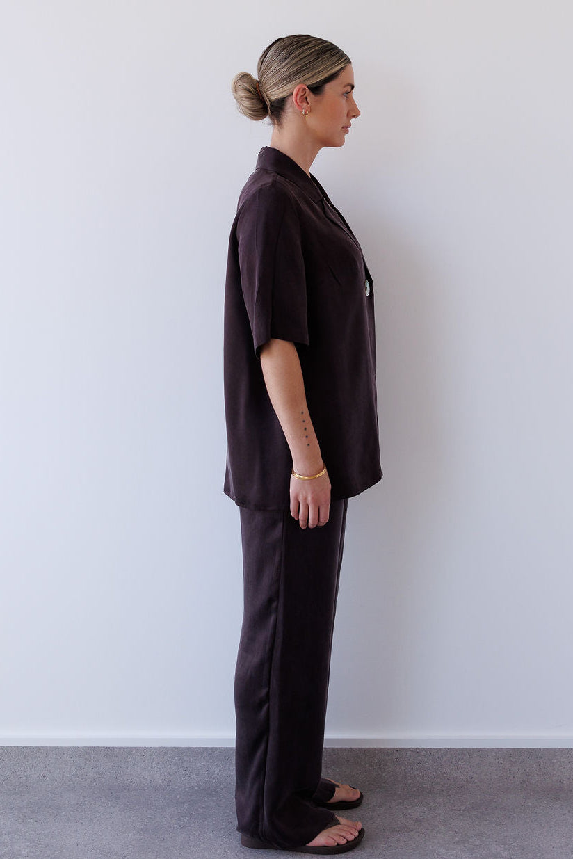 Bertie Shirt in Chocolate Mabel