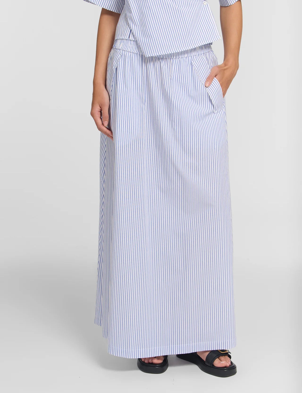 Ezra Skirt in Stripe Viktoria + Woods