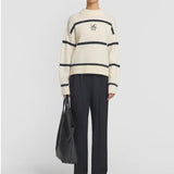 Viktoria and Woods striped woollen knit white clothlifestyle Boutique 