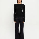 Logan Knit Top in Black Kivari