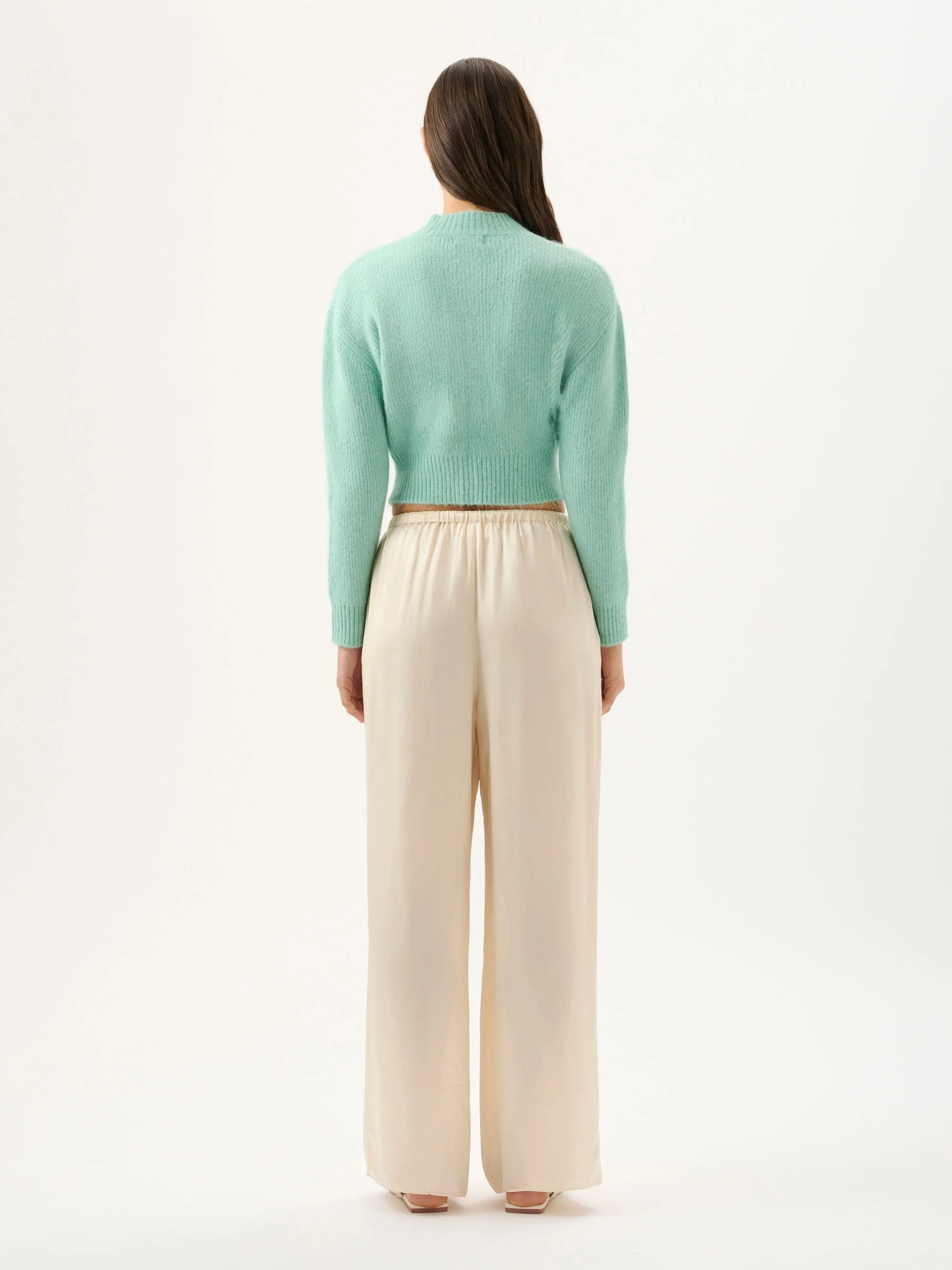 Miles Pant in Ivory Roame