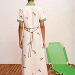 Wanda Embroidered Shirt Dress in Ivory Alemais