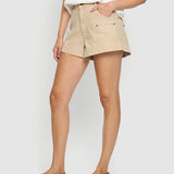 Evie Denim Shorts in Sand Kivari