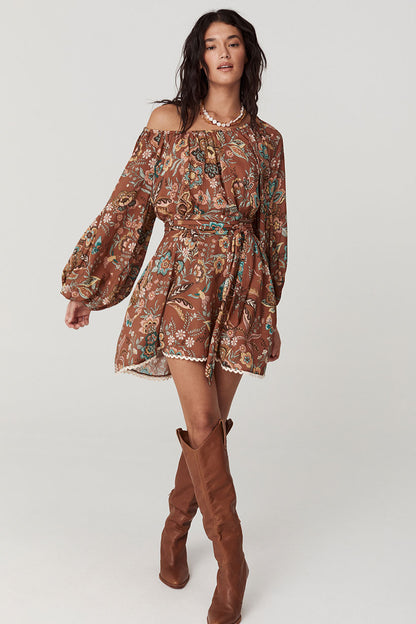 Mojave Lily Tunic Dress in Amber