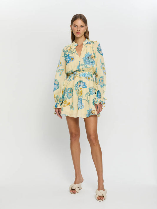 Blouson sleeve Mini Floral Kivari dress