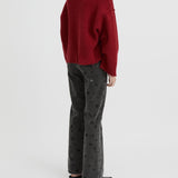 Pepa Cardigan in Burgundy Blanca