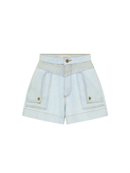 Celene Denim Short in Pale Indigo