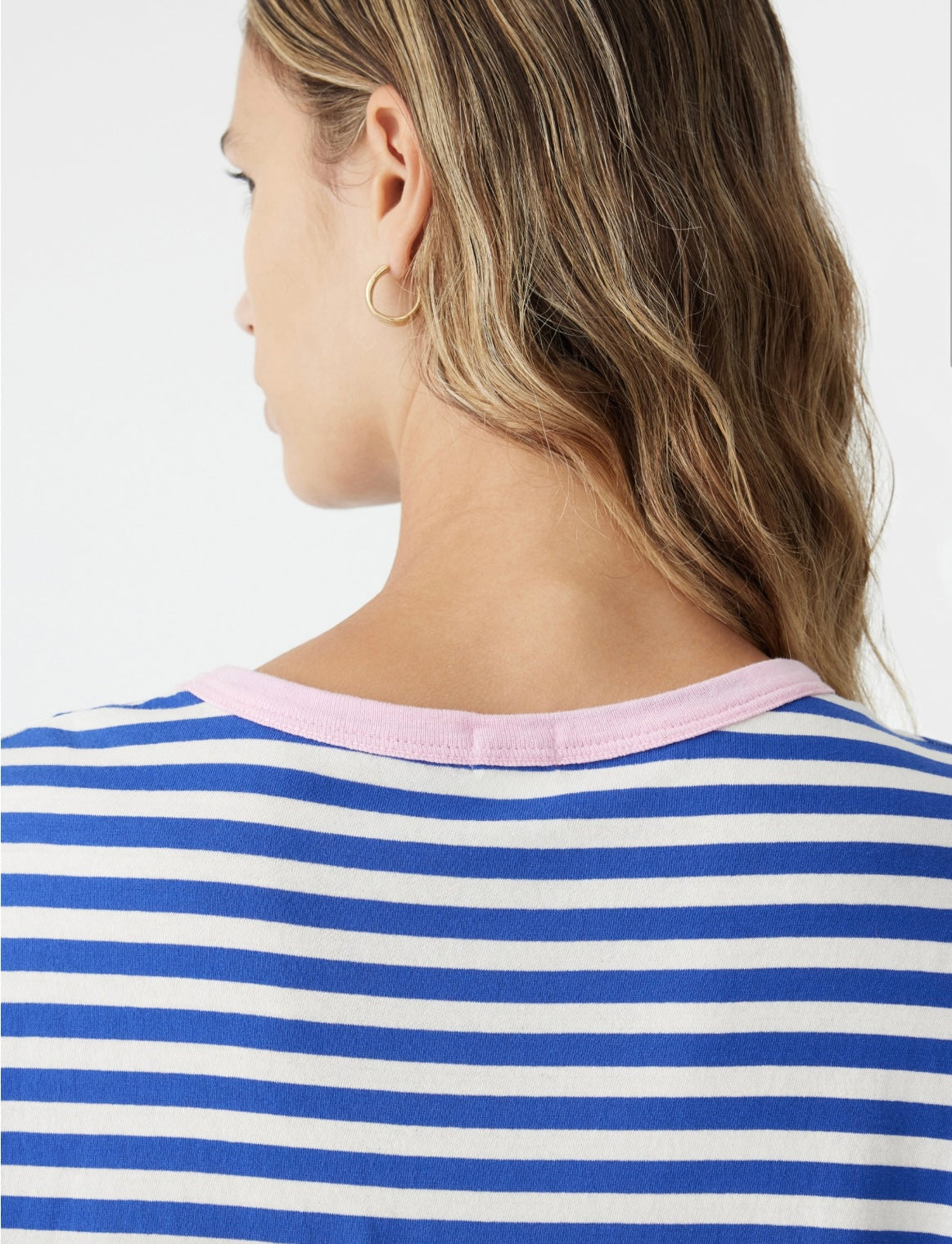 Vintage Stripe Boyfriend Shirt Sleeve Tee