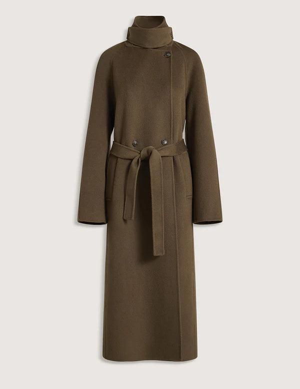 Hemingway Wool Coat in Khaki Viktoria + Woods