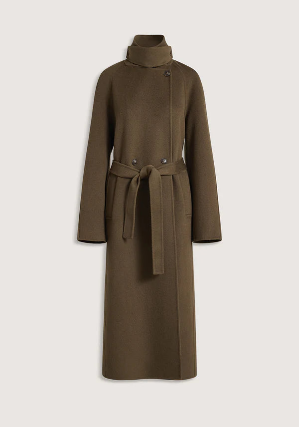 Hemingway Wool Coat in Khaki Viktoria + Woods