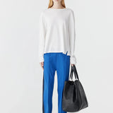 Twill Stripe Pant in Neon Blue and Ink
