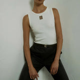 V&W Metal Tank in White
